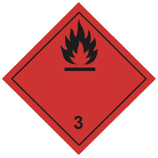 Gefahrenzettel Brennbare fl&uuml;ssige Stoffe