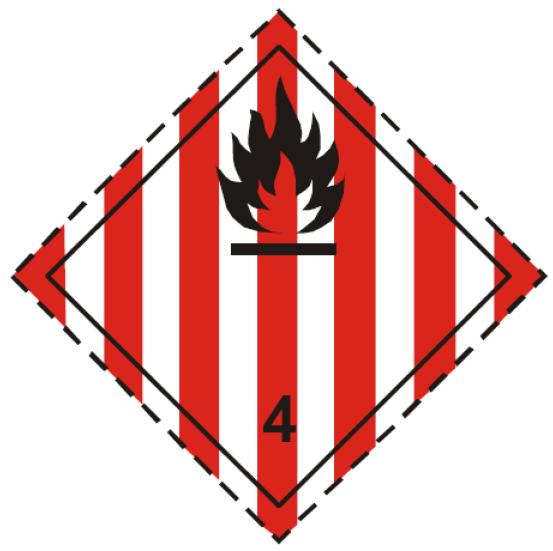 Gefahrenzettel Entz&uuml;ndbare feste Stoffe
