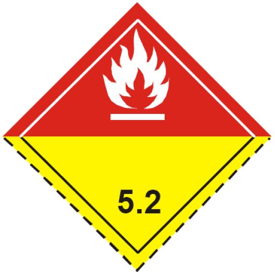 Gefahrenzettel Organische Peroxide