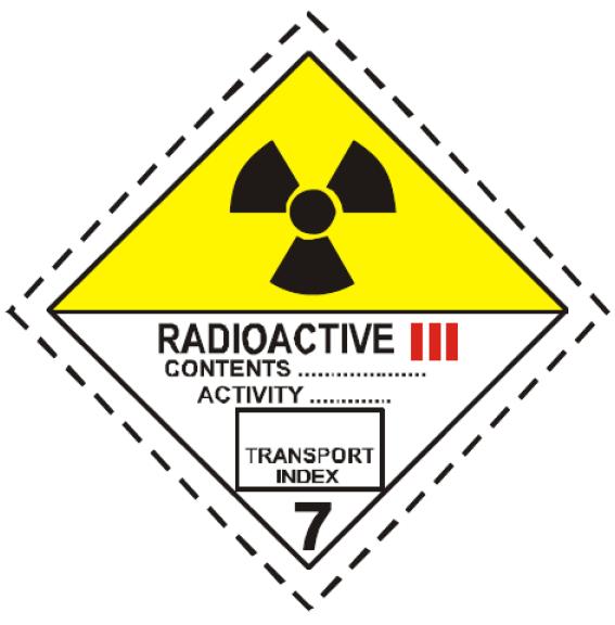 Gefahrenzettel Radiaktive Stoffe