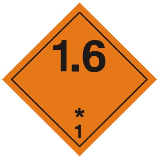 Gefahrenzettel Explosive Stoffe